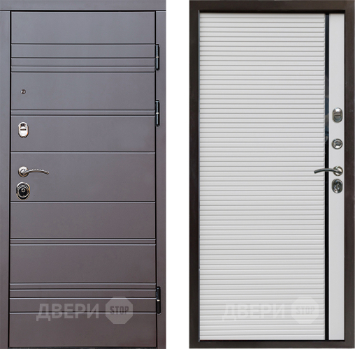 Входная металлическая Дверь Престиж Линия Браун Porte Белый в Жуковский