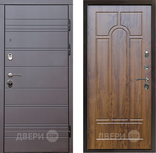 Входная металлическая Дверь Престиж Линия Браун Арка Дуб в Жуковский
