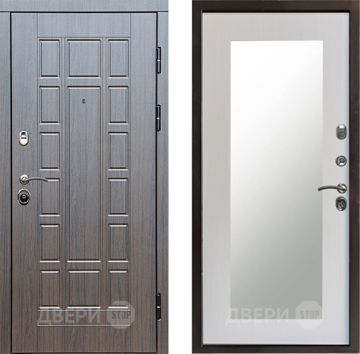 Входная металлическая Дверь Престиж Престиж Зеркло Пастораль Лиственница белая в Жуковский