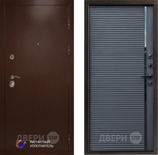 Входная металлическая Дверь Престиж Медь Porte Черный кварц в Жуковский