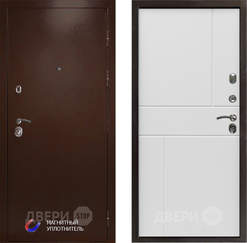 Входная металлическая Дверь Престиж Медь Горизонт Бетон белый в Жуковский