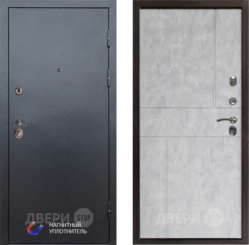 Входная металлическая Дверь Престиж Графит Горизонт Бетон светлый в Жуковский