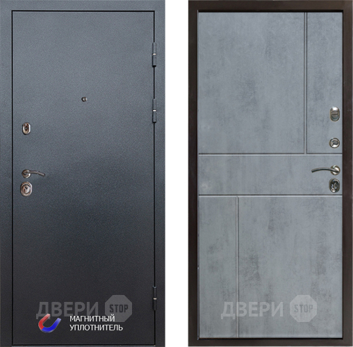 Входная металлическая Дверь Престиж Графит Горизонт Бетон темный в Жуковский