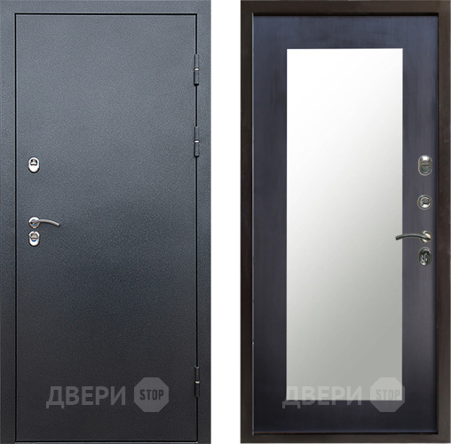 Дверь Престиж TERMO с терморазрывом Снегирь Серебро Зеркало пастораль Венге в Жуковский