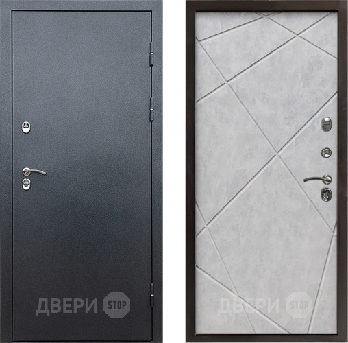 Дверь Престиж TERMO с терморазрывом Снегирь Серебро Лучи Бетон светлый в Жуковский