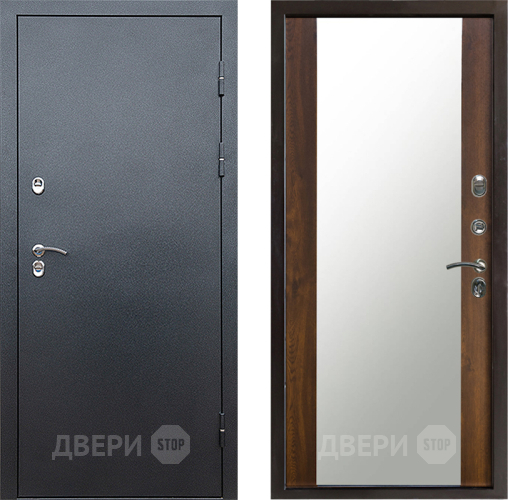 Входная металлическая Дверь Престиж TERMO с терморазрывом Снегирь Серебро Зеркало Дуб в Жуковский