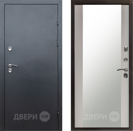 Дверь Престиж TERMO с терморазрывом Снегирь Серебро Зеркало Лиственница белая в Жуковский