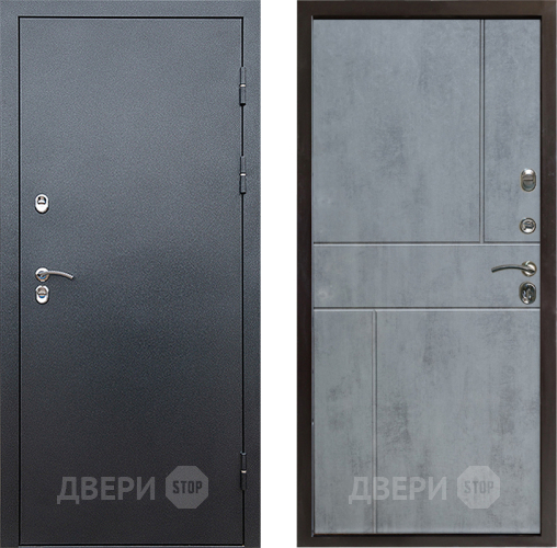 Дверь Престиж TERMO с терморазрывом Снегирь Серебро Горизонт Бетон темный в Жуковский