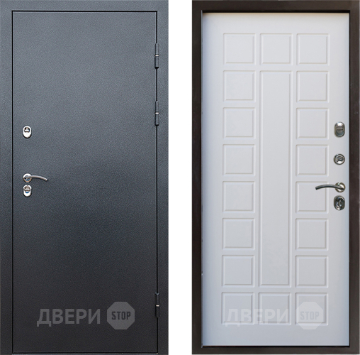 Входная металлическая Дверь Престиж TERMO с терморазрывом Снегирь Серебро Престиж Белое дерево в Жуковский