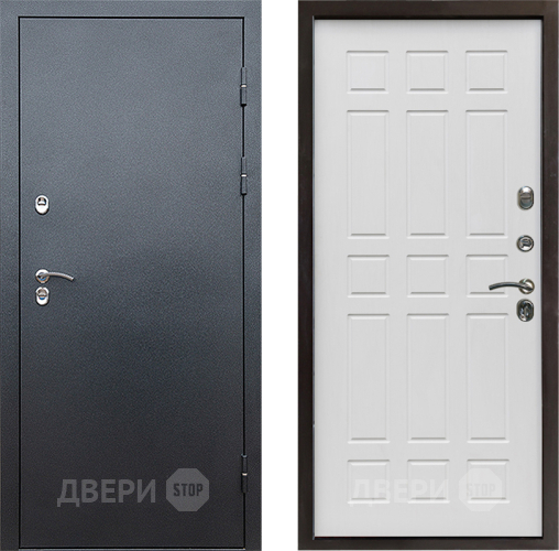 Входная металлическая Дверь Престиж TERMO с терморазрывом Снегирь Серебро Спарта Белое дерево в Жуковский