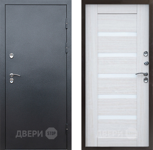 Дверь Престиж TERMO с терморазрывом Снегирь Серебро Царга Лиственница белая в Жуковский