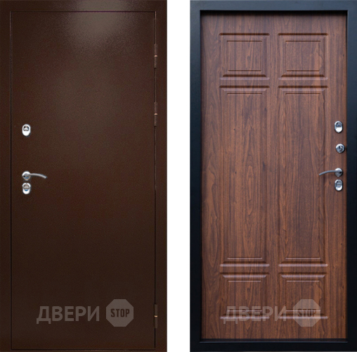 Входная металлическая Дверь Престиж TERMO с терморазрывом Снегирь Медь Премиум Орех темный в Жуковский