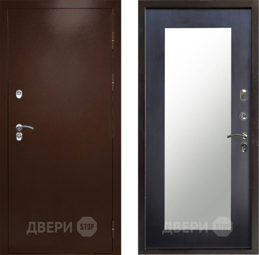 Дверь Престиж TERMO с терморазрывом Снегирь Медь Зеркало пастораль Венге в Жуковский