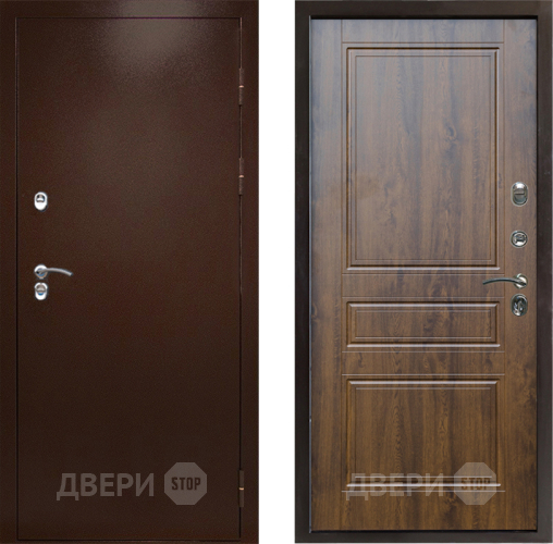 Входная металлическая Дверь Престиж TERMO с терморазрывом Снегирь Медь Классика Дуб в Жуковский