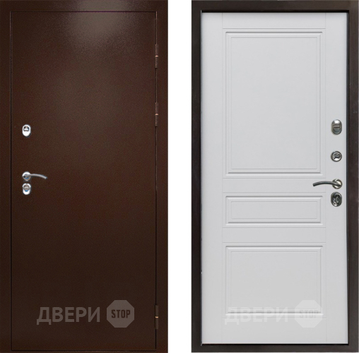 Дверь Престиж TERMO с терморазрывом Снегирь Медь Классика Белый матовый в Жуковский
