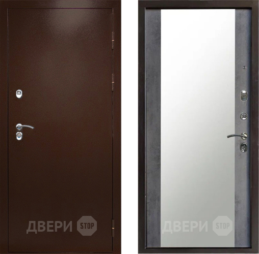 Входная металлическая Дверь Престиж TERMO с терморазрывом Снегирь Медь Зеркало Бетон темный в Жуковский