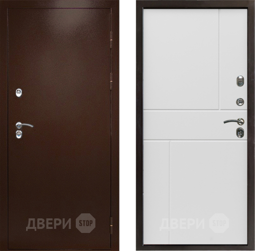 Дверь Престиж TERMO с терморазрывом Снегирь Медь Горизонт Бетон белый в Жуковский