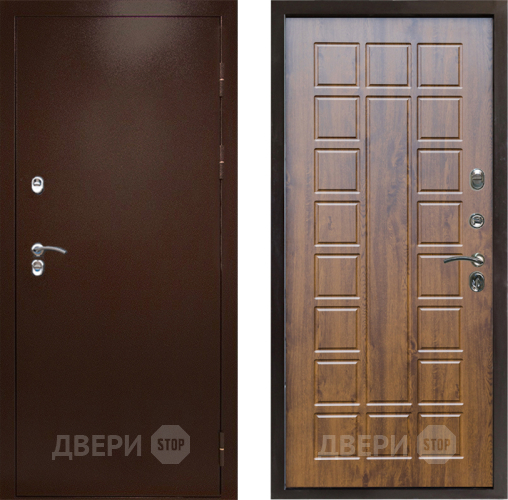 Входная металлическая Дверь Престиж TERMO с терморазрывом Снегирь Медь Престиж Дуб в Жуковский
