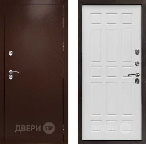 Входная металлическая Дверь Престиж TERMO с терморазрывом Снегирь Медь Спарта Белое дерево в Жуковский