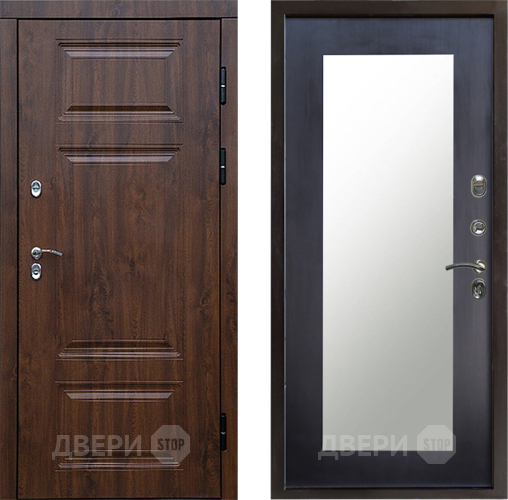 Дверь Престиж TERMO с терморазрывом Премиум Орех Зеркало пастораль Венге в Жуковский