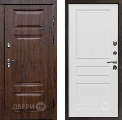 Входная металлическая Дверь Престиж TERMO с терморазрывом Премиум Орех Классика Белое дерево в Жуковский