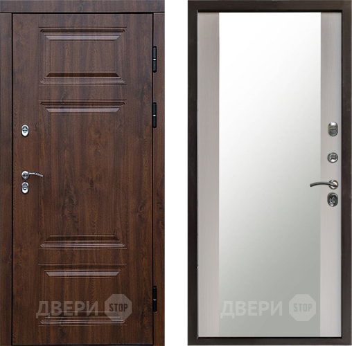 Дверь Престиж TERMO с терморазрывом Премиум Орех Зеркало Лиственница белая в Жуковский