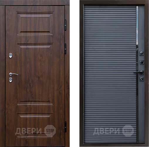 Входная металлическая Дверь Престиж TERMO с терморазрывом Премиум Орех Porte Черный кварц в Жуковский