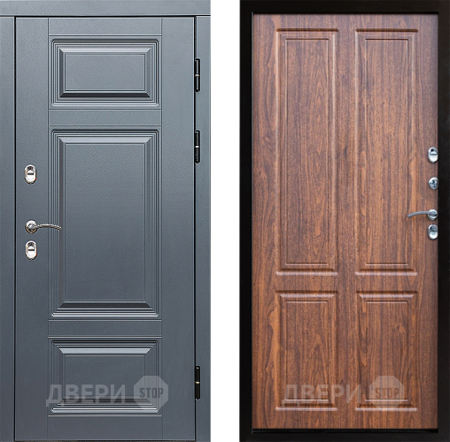 Входная металлическая Дверь Престиж TERMO с терморазрывом Премиум Грэй Премиум Орех светлый в Жуковский