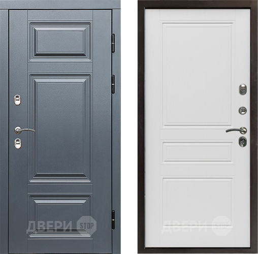 Входная металлическая Дверь Престиж TERMO с терморазрывом Премиум Грэй Классика Лиственница белая в Жуковский