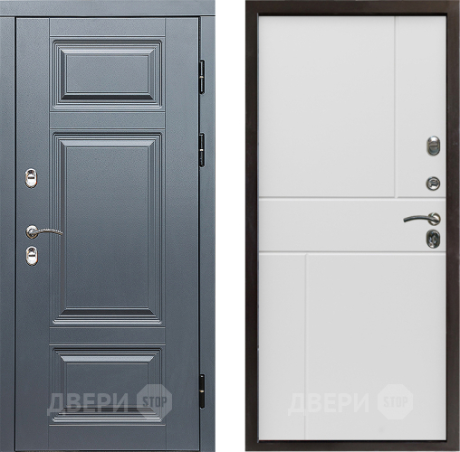 Дверь Престиж TERMO с терморазрывом Премиум Грэй Горизонт Бетон белый в Жуковский