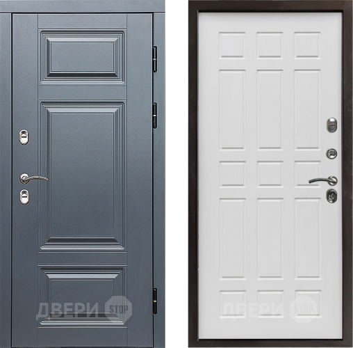 Входная металлическая Дверь Престиж TERMO с терморазрывом Премиум Грэй Спарта Белое дерево в Жуковский