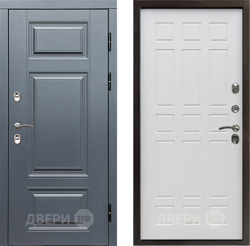 Входная металлическая Дверь Престиж TERMO с терморазрывом Премиум Грэй Спарта Лиственница белая в Жуковский