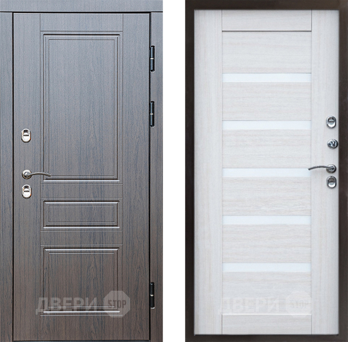 Входная металлическая Дверь Престиж TERMO с терморазрывом Классика Царга Лиственница белая в Жуковский