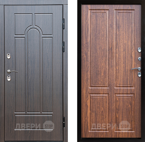 Входная металлическая Дверь Престиж TERMO с терморазрывом Арка Премиум Орех светлый в Жуковский