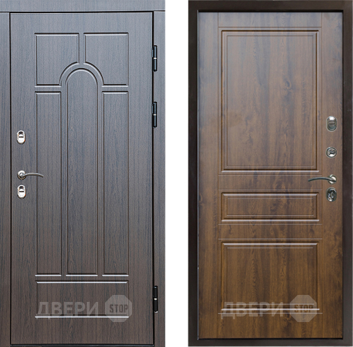 Входная металлическая Дверь Престиж TERMO с терморазрывом Арка Классика Дуб в Жуковский