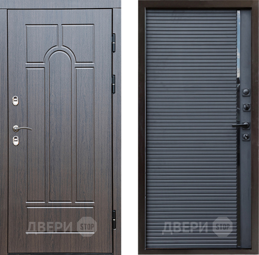 Входная металлическая Дверь Престиж TERMO с терморазрывом Арка Porte Черный кварц в Жуковский