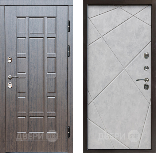 Входная металлическая Дверь Престиж TERMO с терморазрывом Престиж Лучи Бетон светлый в Жуковский