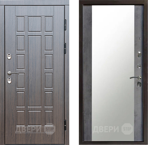 Входная металлическая Дверь Престиж TERMO с терморазрывом Престиж Зеркало Бетон темный в Жуковский