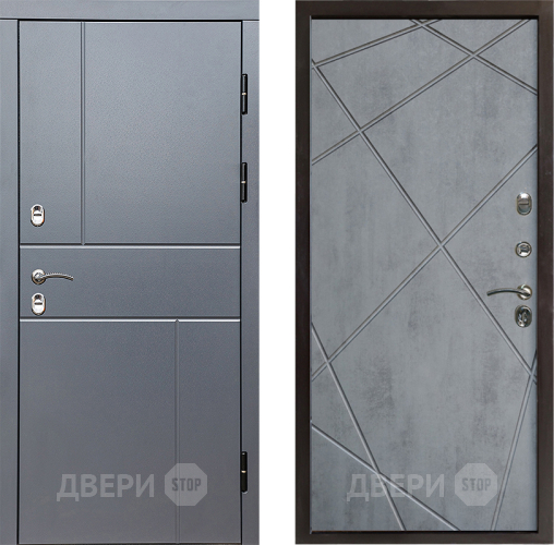 Входная металлическая Дверь Престиж TERMO с терморазрывом Горизонт Грэй Лучи Бетон темный в Жуковский
