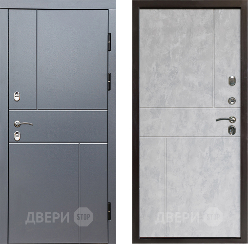 Входная металлическая Дверь Престиж TERMO с терморазрывом Горизонт Грэй Горизонт Бетон светлый в Жуковский