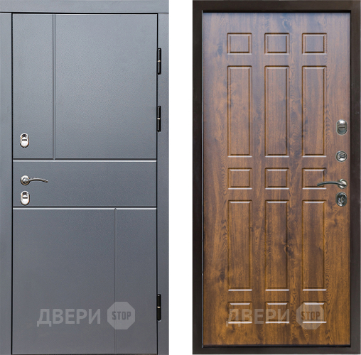 Входная металлическая Дверь Престиж TERMO с терморазрывом Горизонт Грэй Спарта Дуб в Жуковский