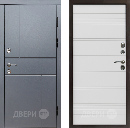 Дверь Престиж TERMO с терморазрывом Горизонт Грэй Line Белый в Жуковский