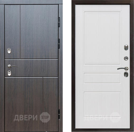 Входная металлическая Дверь Престиж TERMO с терморазрывом Горизонт Венге Классика Белое дерево в Жуковский