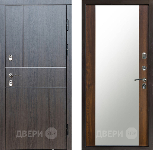 Входная металлическая Дверь Престиж TERMO с терморазрывом Горизонт Венге Зеркало Дуб в Жуковский
