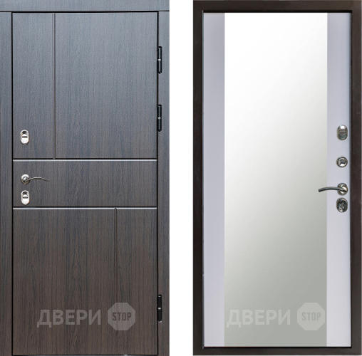 Дверь Престиж TERMO с терморазрывом Горизонт Венге Зеркало Белый софт в Жуковский