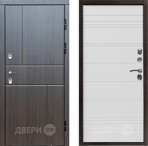 Входная металлическая Дверь Престиж TERMO с терморазрывом Горизонт Венге Line Белый в Жуковский