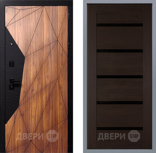 Дверь Заводские двери Морра СБ-1 орех тисненый в Жуковский