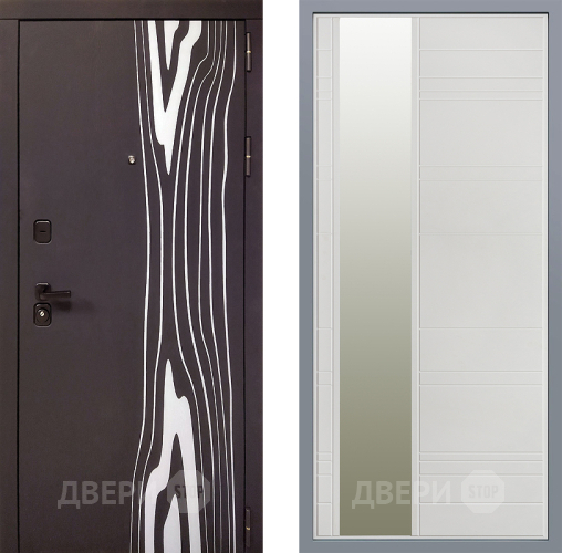 Дверь Заводские двери Леванте Зеркало Лира Белый софт в Жуковский