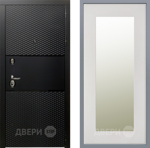 Дверь Заводские двери Тефлон Зеркало Модерн Белый софт в Жуковский