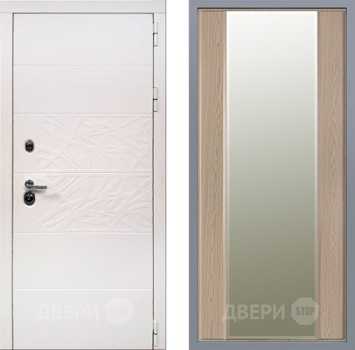 Дверь Заводские двери Дэко Вайт Зеркало Макси Беленый дуб в Жуковский